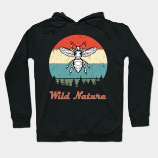 Wild Nature Wasp White Abstract Sunset Hoodie